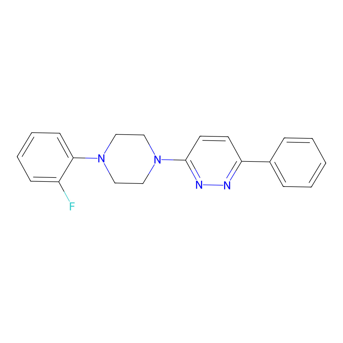 6-[4-(2-Fluorophenyl)piperazinyl]-3-phenylpyridazine molecular structure, CAS 1081120-43-5
