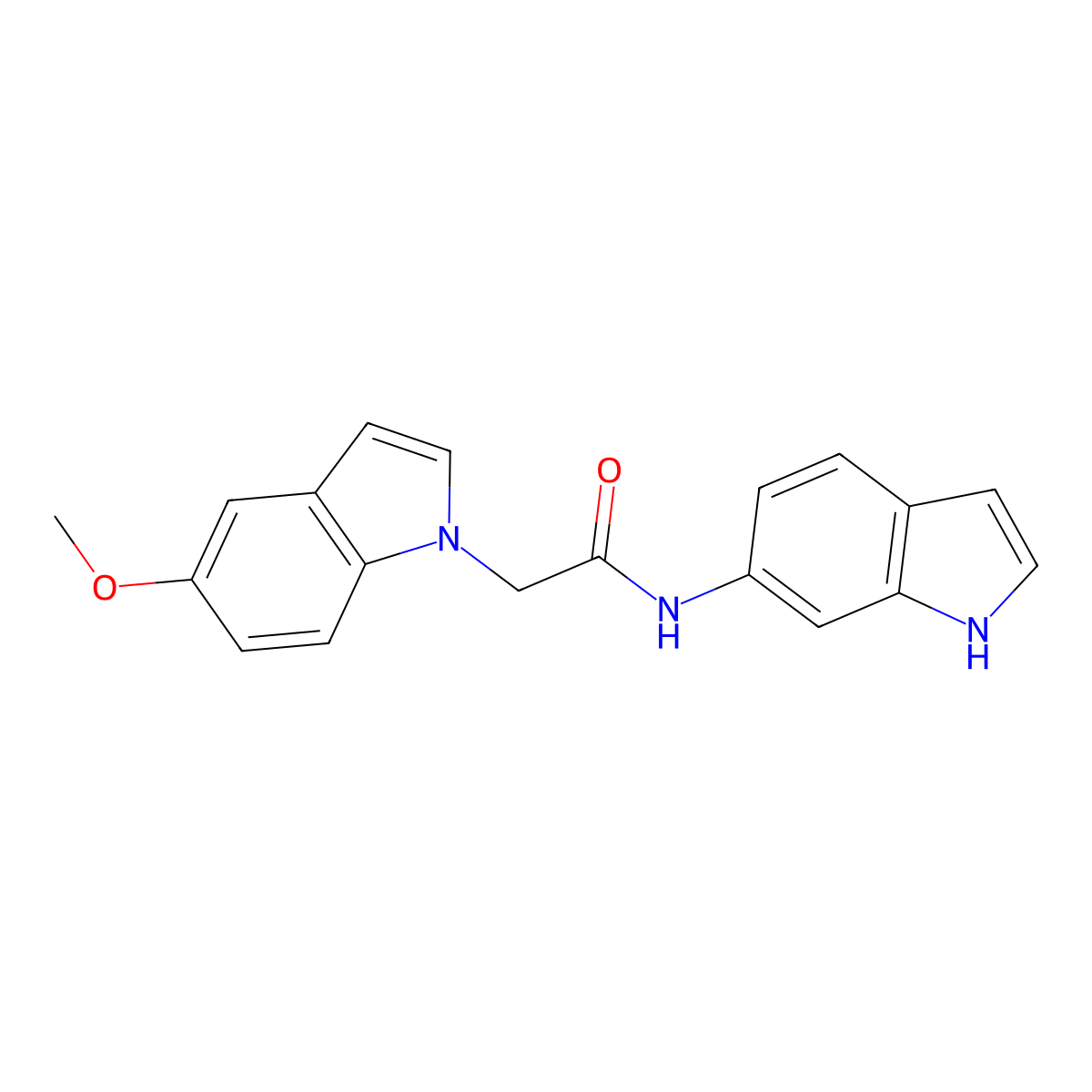 N-(1H-indol-6-yl)-2-(5-methoxy-1H-indol-1-yl)acetamide molecular structure, CAS 1081120-76-4