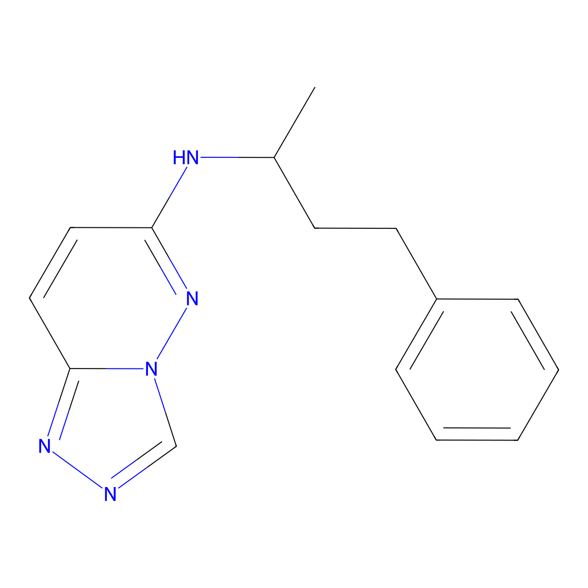 N-(4-phenylbutan-2-yl)[1,2,4]triazolo[4,3-b]pyridazin-6-amine molecular structure, CAS 1081121-09-6