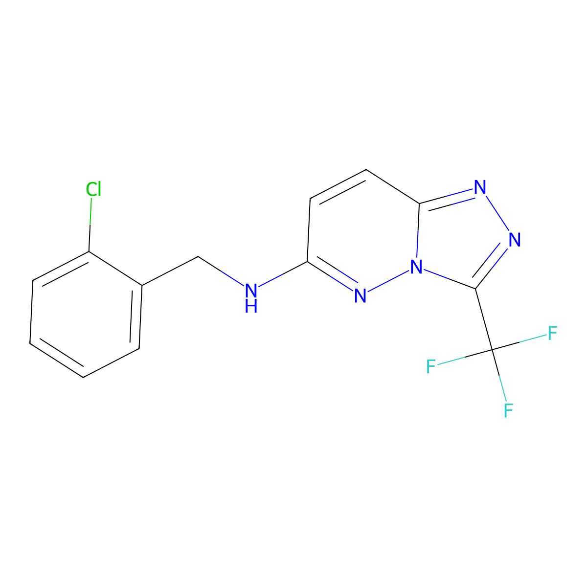 N-(2-chlorobenzyl)-3-(trifluoromethyl)[1,2,4]triazolo[4,3-b]pyridazin-6-amine molecular structure, CAS 1081121-31-4