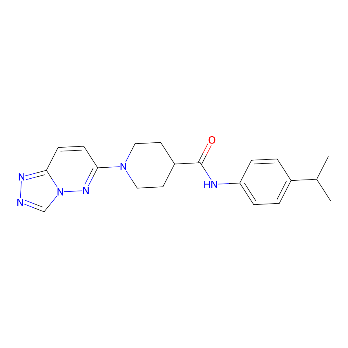 N-[4-(propan-2-yl)phenyl]-1-([1,2,4]triazolo[4,3-b]pyridazin-6-yl)piperidine-4-carboxamide molecular structure, CAS 1081121-59-6