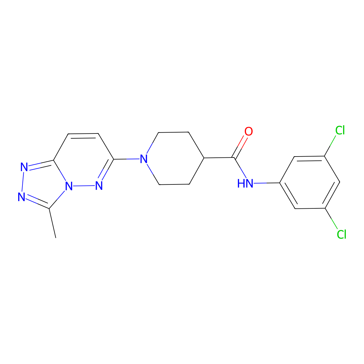 N-(3,5-dichlorophenyl)-1-(3-methyl[1,2,4]triazolo[4,3-b]pyridazin-6-yl)piperidine-4-carboxamide molecular structure, CAS 1081121-65-4