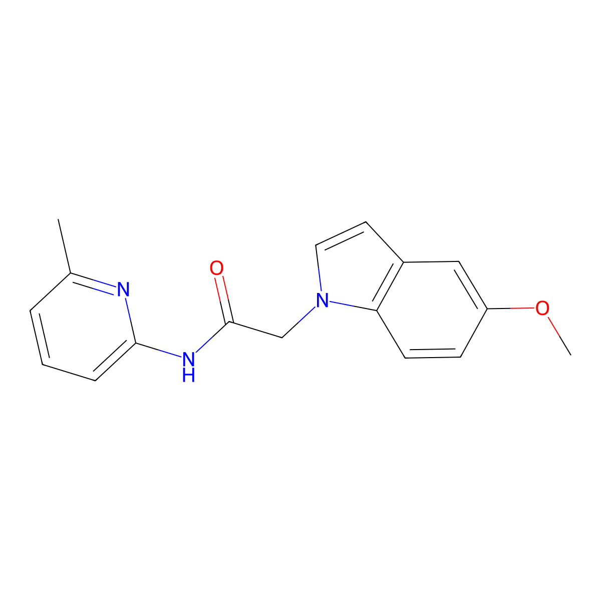 2-(5-methoxy-1H-indol-1-yl)-N-(6-methylpyridin-2-yl)acetamide molecular structure, CAS 1081122-08-8