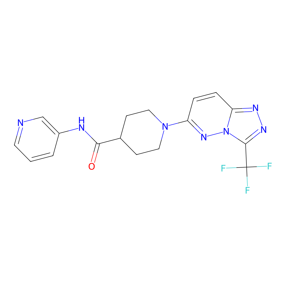 N-(pyridin-3-yl)-1-[3-(trifluoromethyl)[1,2,4]triazolo[4,3-b]pyridazin-6-yl]piperidine-4-carboxamide molecular structure, CAS 1081122-19-1
