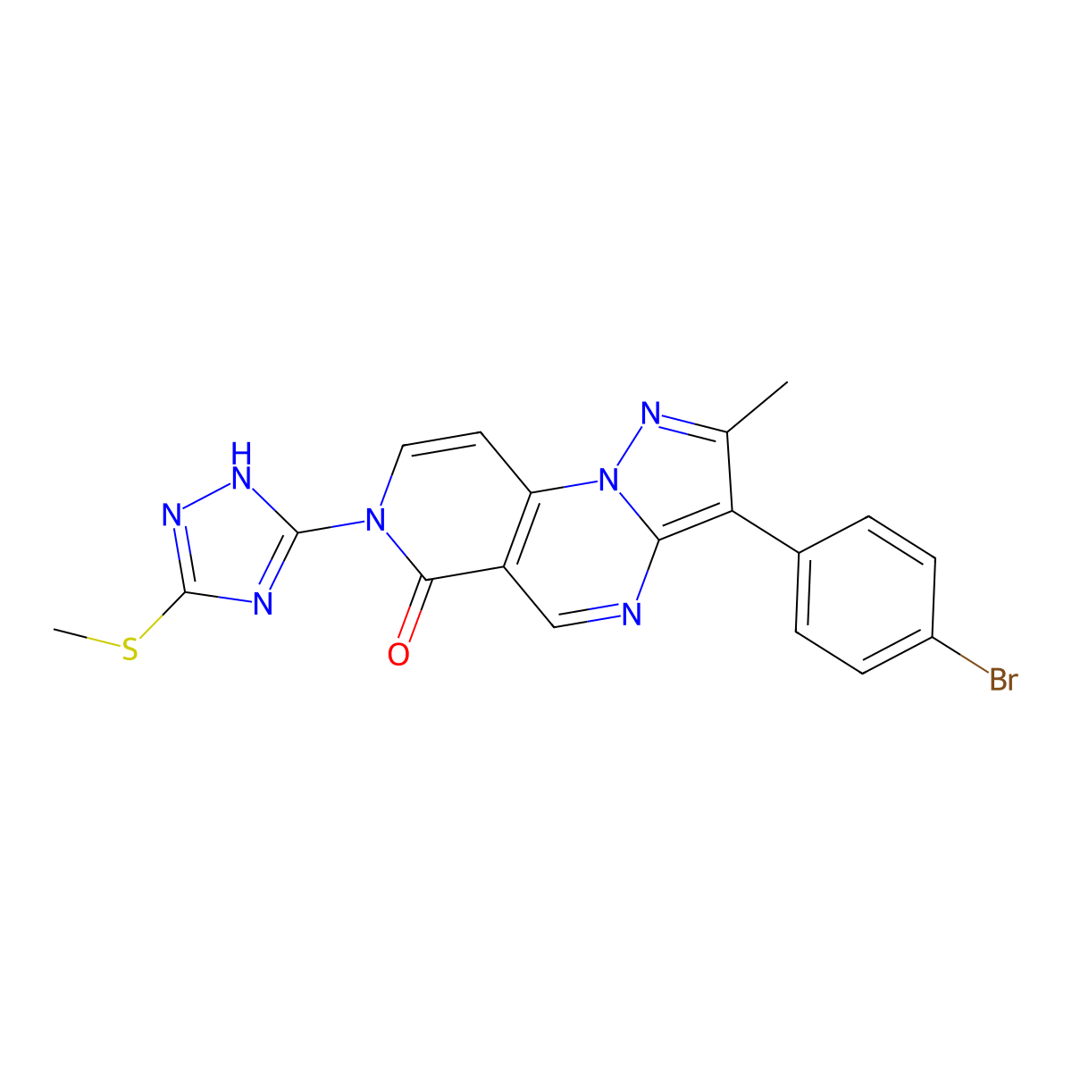 C19H14BrN7OS molecular structure, CAS 1081122-53-3