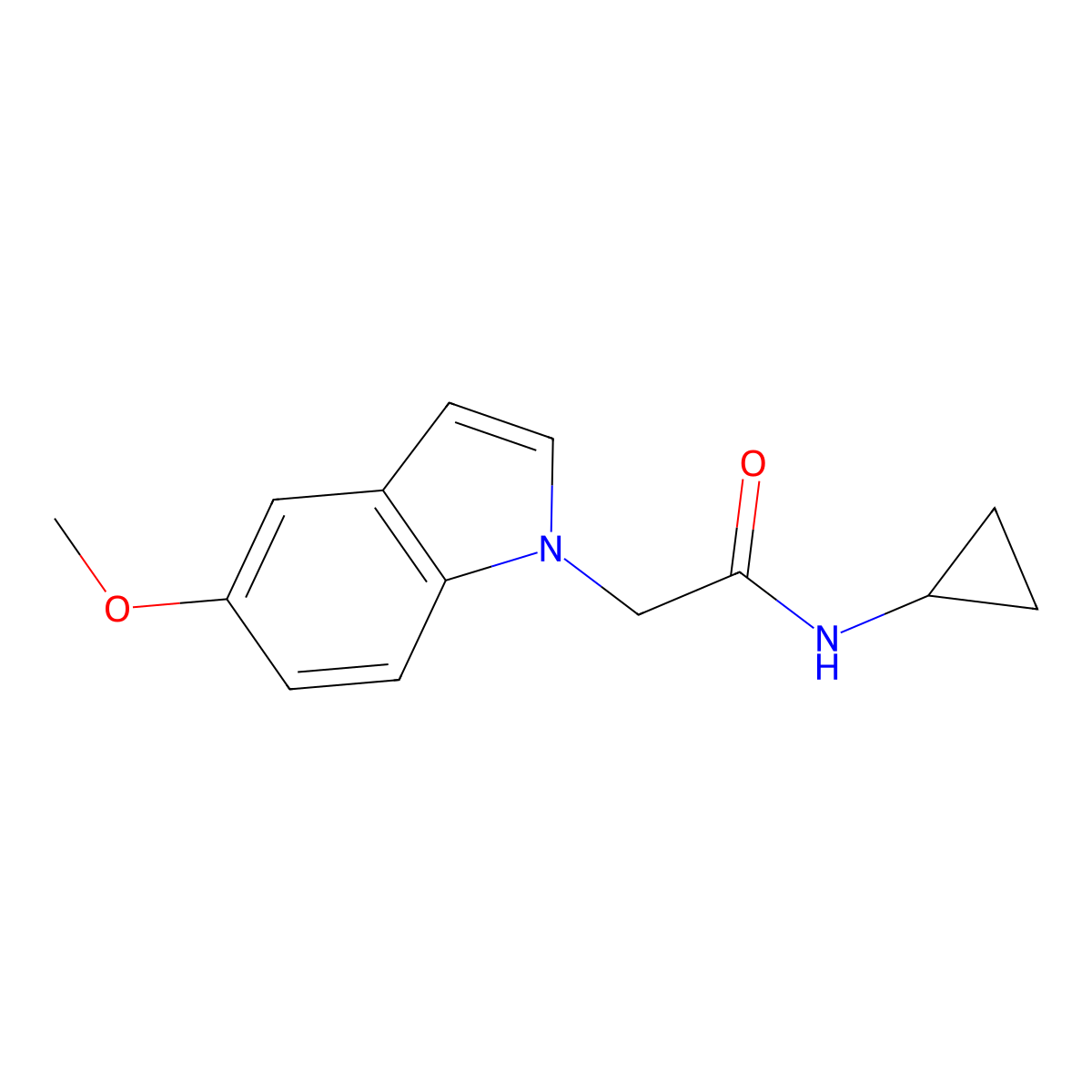 N-cyclopropyl-2-(5-methoxy-1H-indol-1-yl)acetamide molecular structure, CAS 1081122-86-2