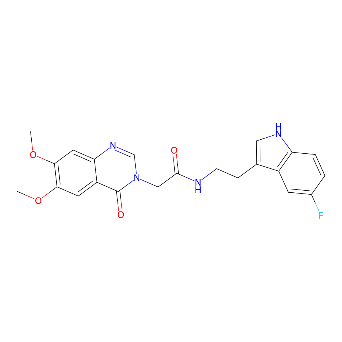 2-(6,7-dimethoxy-4-oxoquinazolin-3(4H)-yl)-N-[2-(5-fluoro-1H-indol-3-yl)ethyl]acetamide molecular structure, CAS 1081124-32-4
