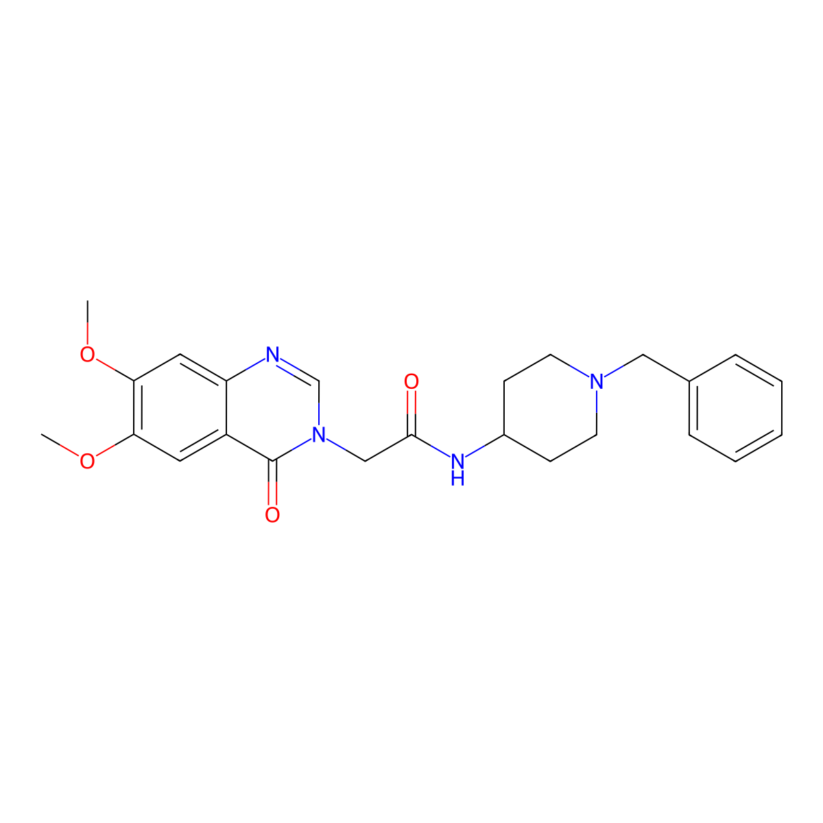 N-(1-benzylpiperidin-4-yl)-2-(6,7-dimethoxy-4-oxoquinazolin-3(4H)-yl)acetamide molecular structure, CAS 1081124-56-2