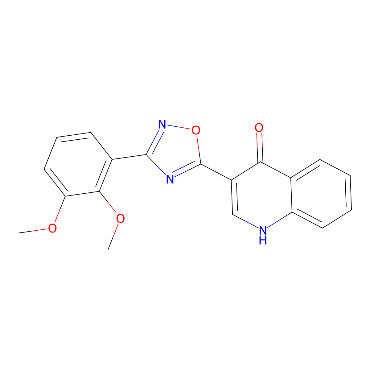 3-(3-(2,3-dimethoxyphenyl)-1,2,4-oxadiazol-5-yl)quinolin-4(1H)-one molecular structure, CAS 1081124-85-7
