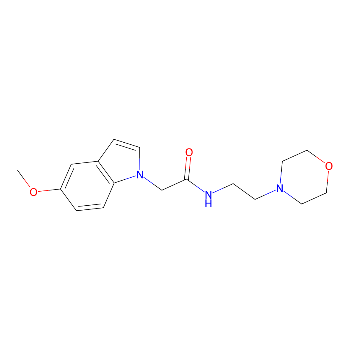 2-(5-methoxy-1H-indol-1-yl)-N-[2-(morpholin-4-yl)ethyl]acetamide molecular structure, CAS 1081126-91-1