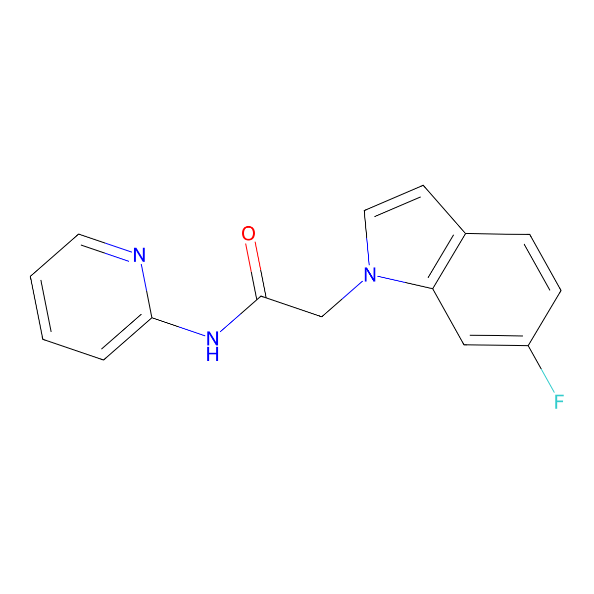 2-(6-fluoro-1H-indol-1-yl)-N-(pyridin-2-yl)acetamide molecular structure, CAS 1081127-06-1