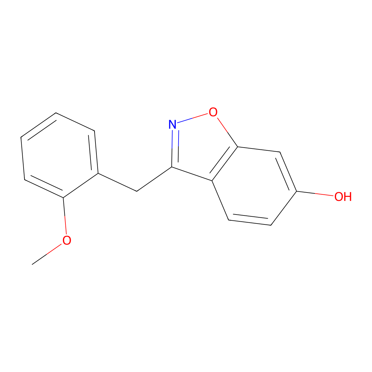 3-(2-Methoxybenzyl)-1,2-benzoxazol-6-ol molecular structure, CAS 1081127-17-4