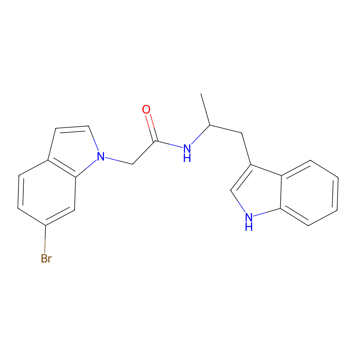 2-(6-bromo-1H-indol-1-yl)-N-[1-(1H-indol-3-yl)propan-2-yl]acetamide molecular structure, CAS 1081127-18-5