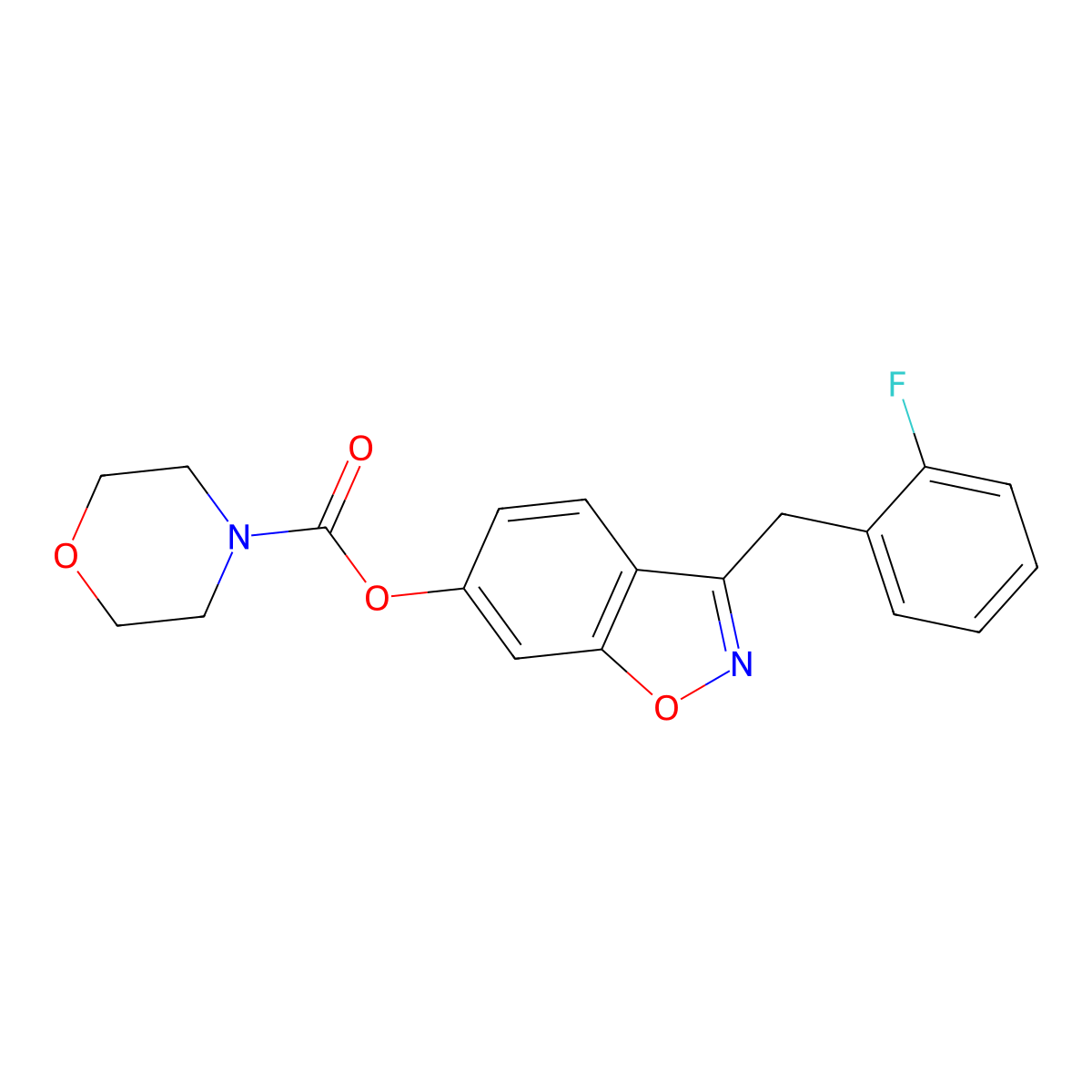 3-(2-Fluorobenzyl)-1,2-benzoxazol-6-yl morpholine-4-carboxylate molecular structure, CAS 1081127-22-1