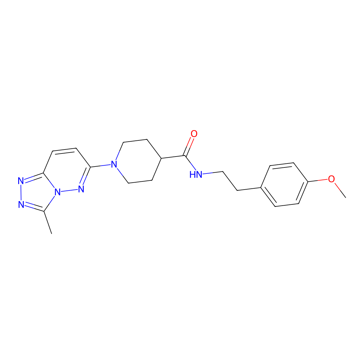 N-[2-(4-methoxyphenyl)ethyl]-1-(3-methyl[1,2,4]triazolo[4,3-b]pyridazin-6-yl)piperidine-4-carboxamide molecular structure, CAS 1081128-60-0