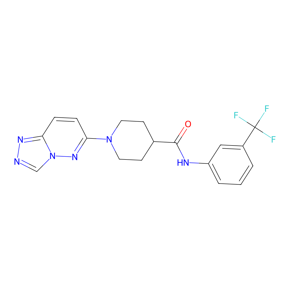 1-([1,2,4]triazolo[4,3-b]pyridazin-6-yl)-N-[3-(trifluoromethyl)phenyl]piperidine-4-carboxamide molecular structure, CAS 1081128-70-2