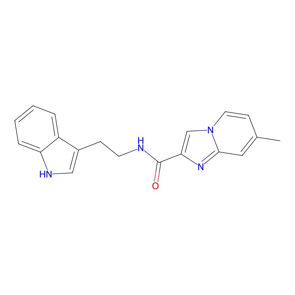N~2~-[2-(1H-indol-3-yl)ethyl]-7-methylimidazo[1,2-a]pyridine-2-carboxamide molecular structure, CAS 1081129-61-4