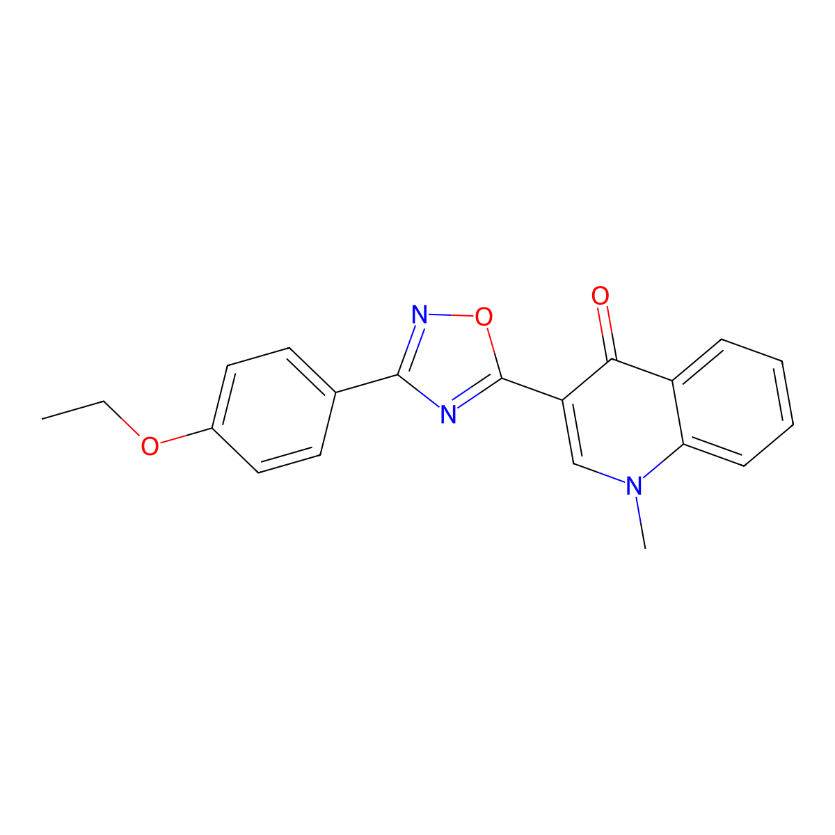 3-(3-(4-ethoxyphenyl)-1,2,4-oxadiazol-5-yl)-1-methylquinolin-4(1H)-one molecular structure, CAS 1081129-98-7