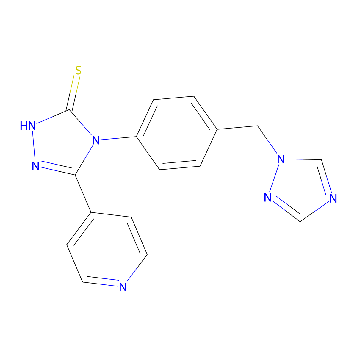 5-(Pyridin-4-yl)-4-[4-(1,2,4-triazol-1-ylmethyl)phenyl]-1,2,4-triazole-3-thiol molecular structure, CAS 1081130-26-8