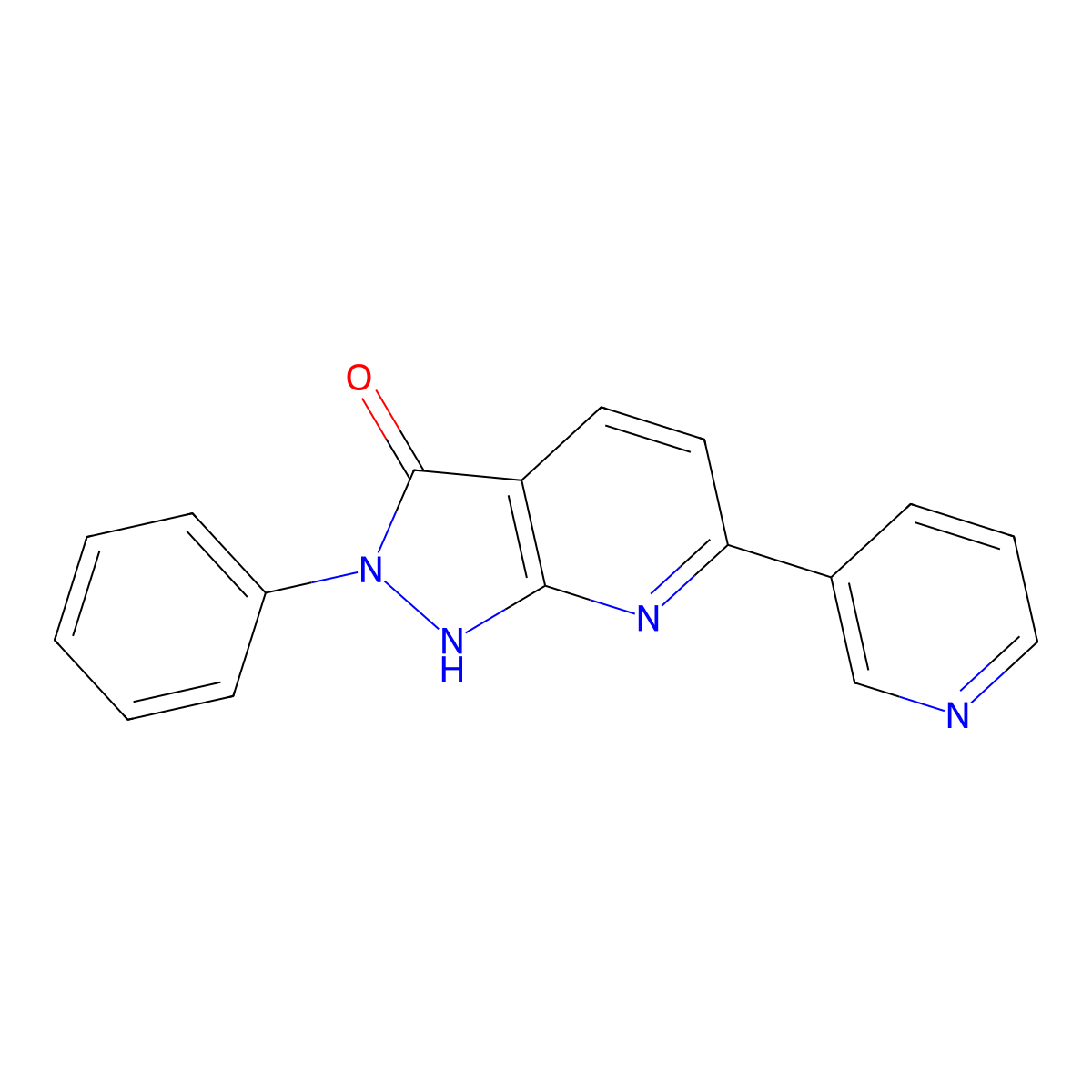 2-phenyl-6-pyridin-3-yl-1,2-dihydro-3H-pyrazolo[3,4-b]pyridin-3-one molecular structure, CAS 1081130-33-7
