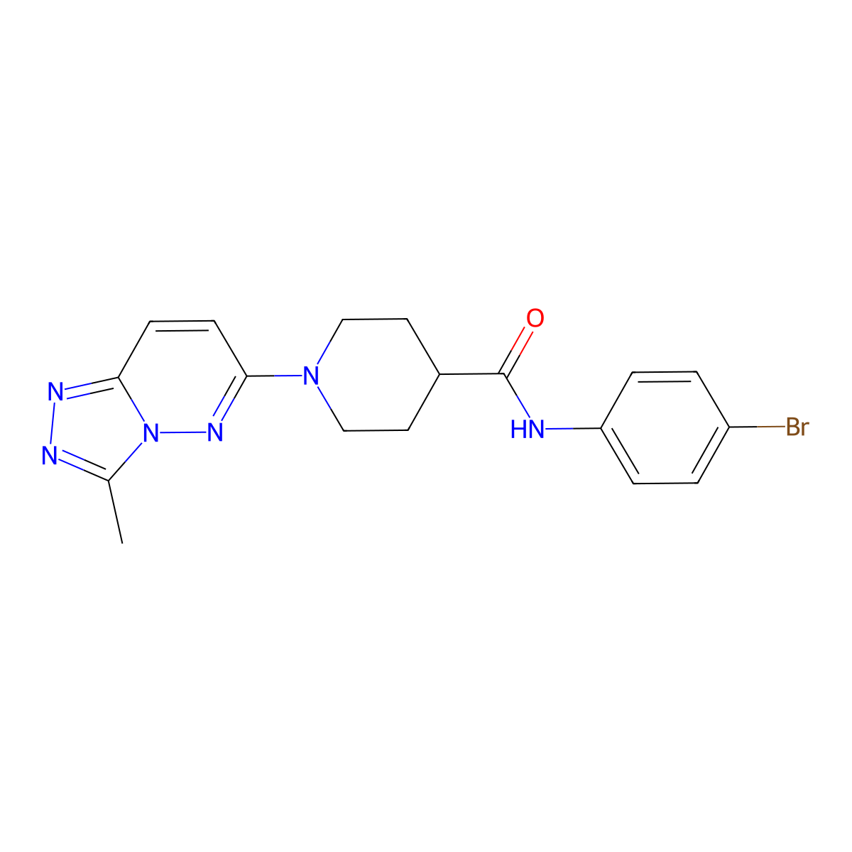 N-(4-bromophenyl)-1-(3-methyl[1,2,4]triazolo[4,3-b]pyridazin-6-yl)piperidine-4-carboxamide molecular structure, CAS 1081130-38-2