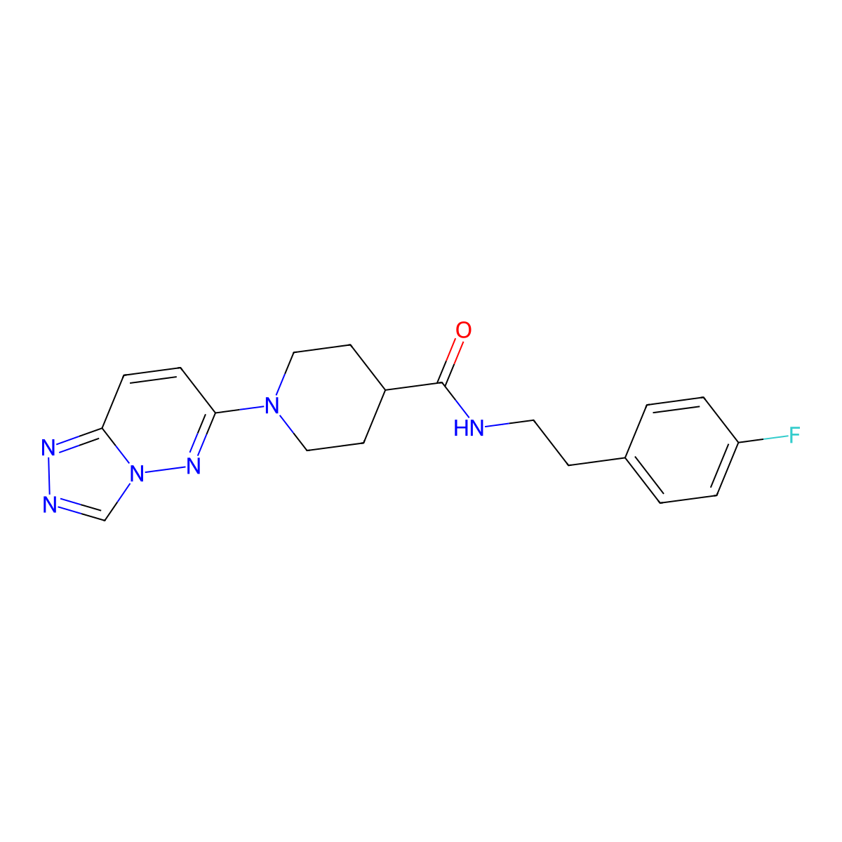 N-[2-(4-fluorophenyl)ethyl]-1-([1,2,4]triazolo[4,3-b]pyridazin-6-yl)piperidine-4-carboxamide molecular structure, CAS 1081130-78-0