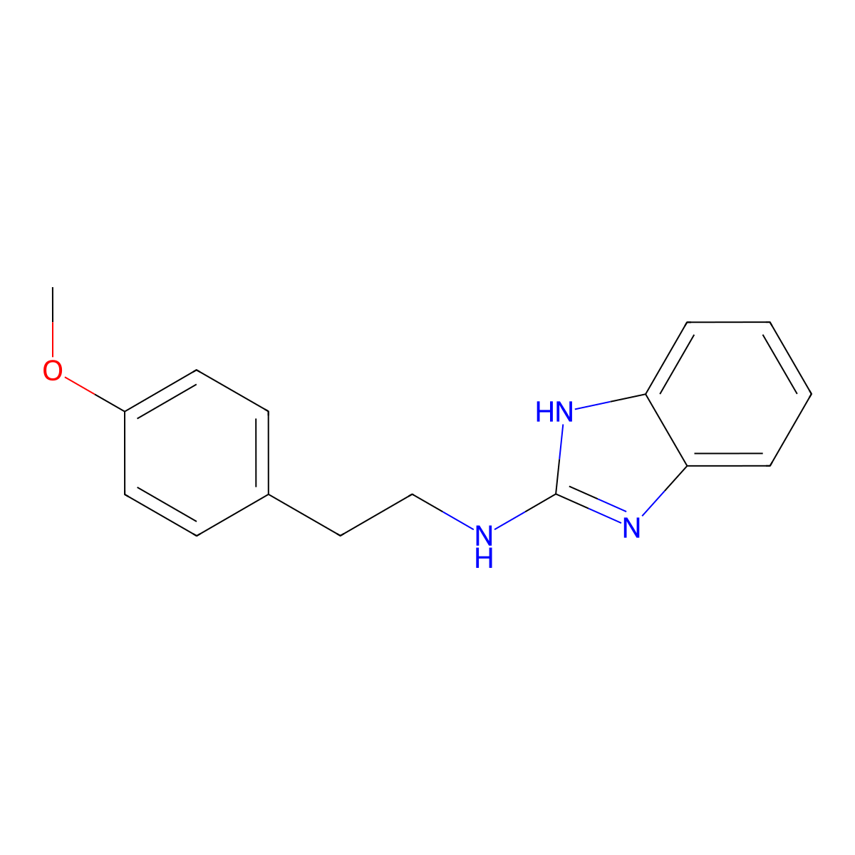 N-(4-methoxyphenethyl)-1H-benzo[d]imidazol-2-amine molecular structure, CAS 1081131-43-2