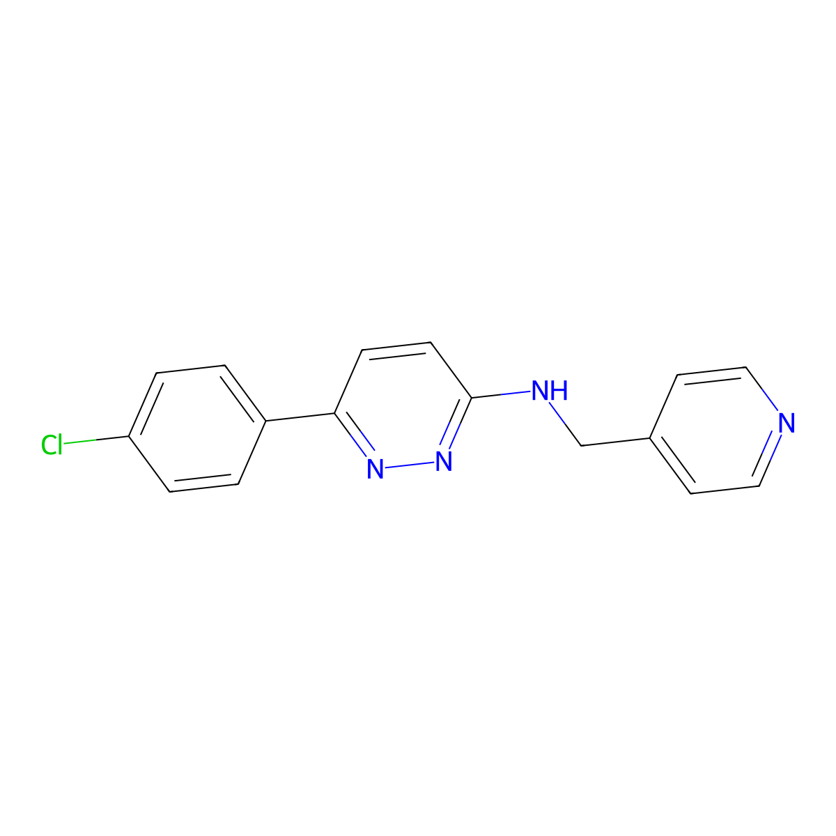 6-(4-chlorophenyl)-N-(pyridin-4-ylmethyl)pyridazin-3-amine molecular structure, CAS 1081131-81-8