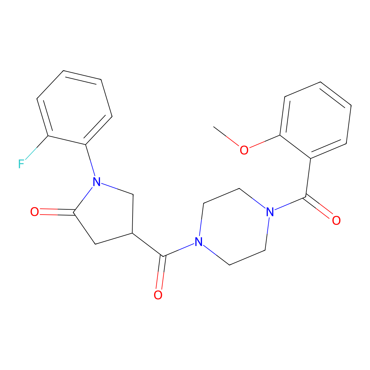 1-(2-Fluorophenyl)-4-({4-[(2-methoxyphenyl)carbonyl]piperazin-1-yl}carbonyl)pyrrolidin-2-one molecular structure, CAS 1081132-08-2