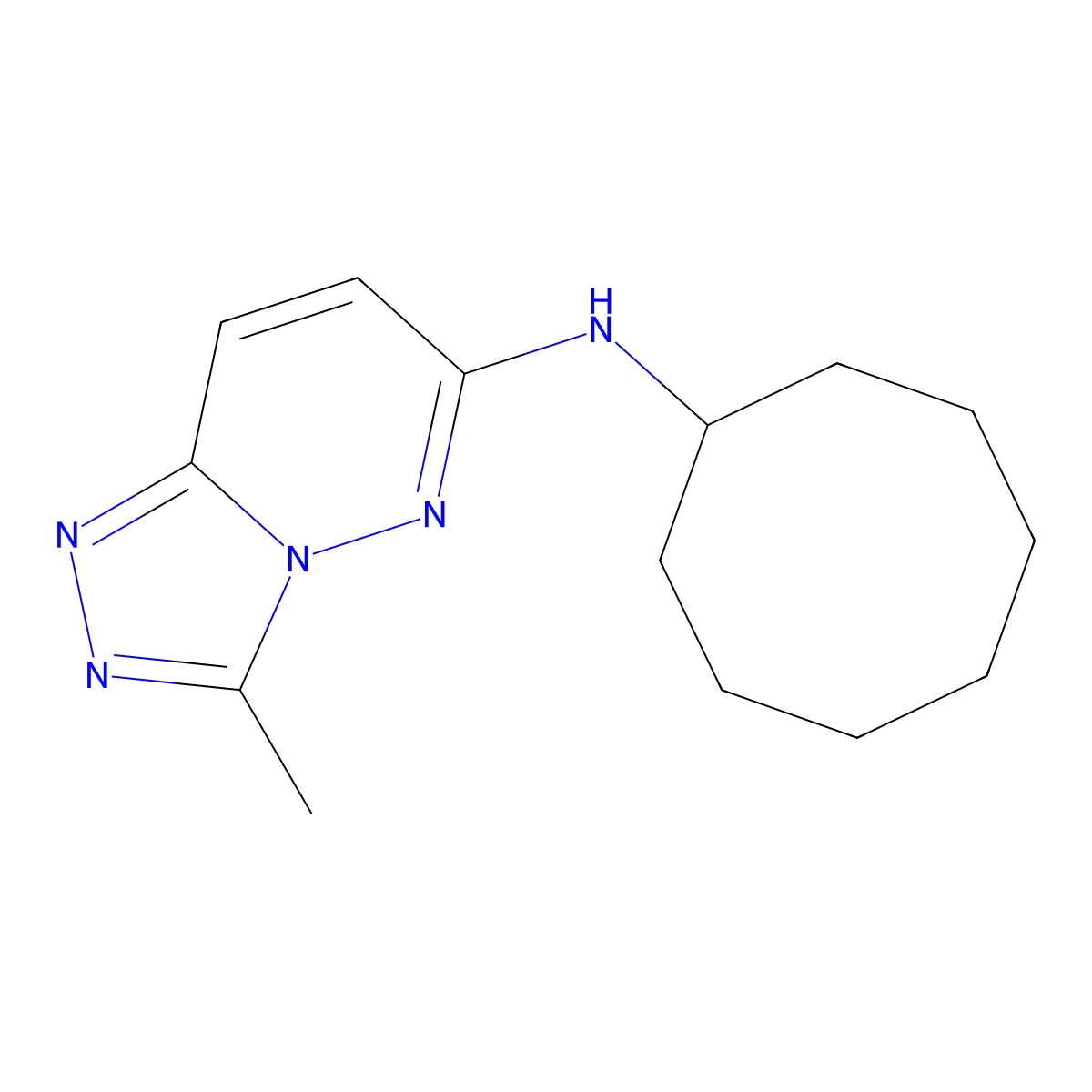 N-cyclooctyl-3-methyl[1,2,4]triazolo[4,3-b]pyridazin-6-amine molecular structure, CAS 1081132-49-1