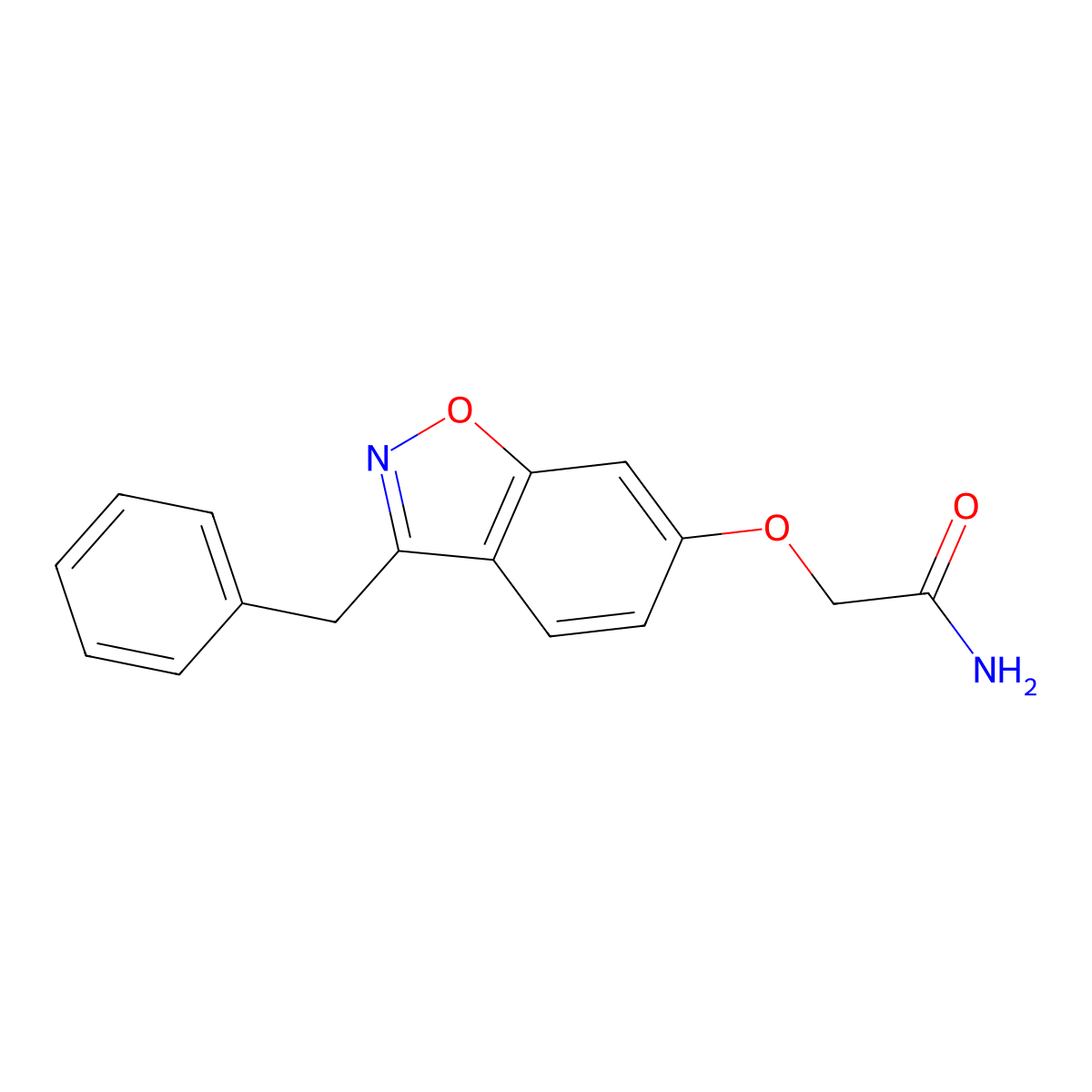 2-[(3-Benzyl-1,2-benzoxazol-6-yl)oxy]acetamide molecular structure, CAS 1081133-44-9