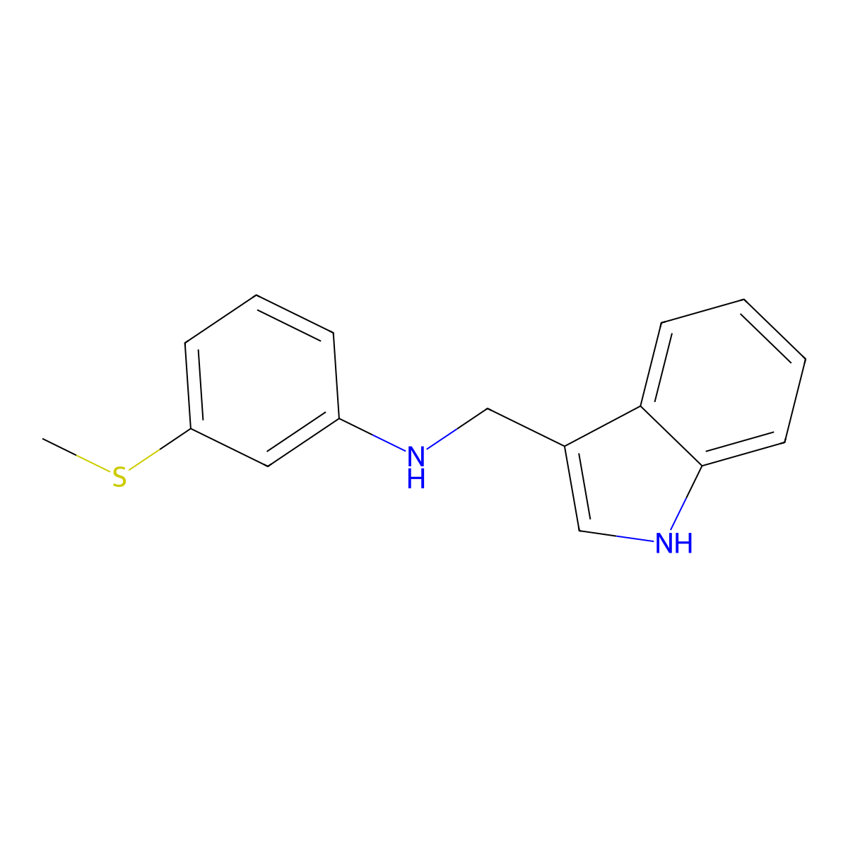 N-(1H-indol-3-ylmethyl)-3-(methylthio)aniline molecular structure, CAS 1081133-51-8