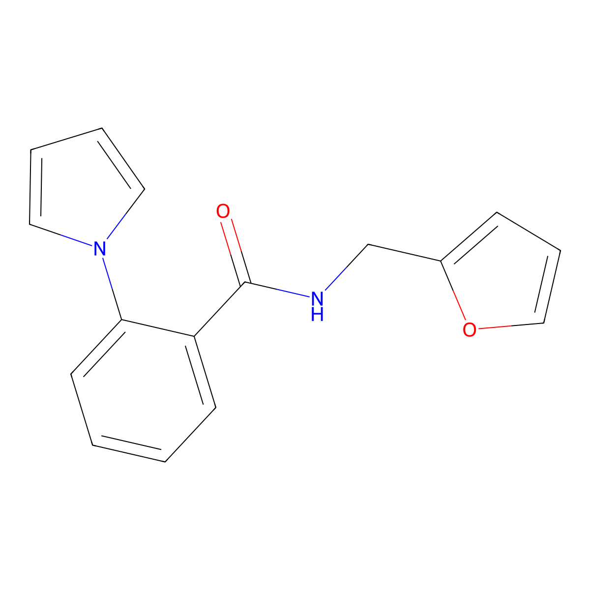 N-(furan-2-ylmethyl)-2-(1H-pyrrol-1-yl)benzamide molecular structure, CAS 1081133-81-4