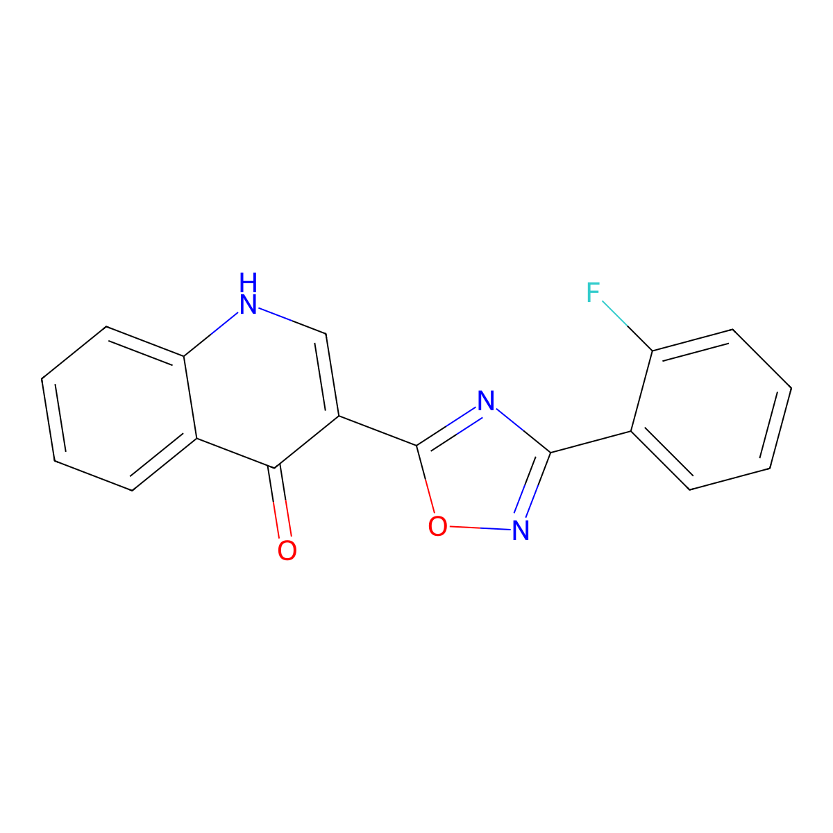 3-(3-(2-fluorophenyl)-1,2,4-oxadiazol-5-yl)quinolin-4(1H)-one molecular structure, CAS 1081134-15-7
