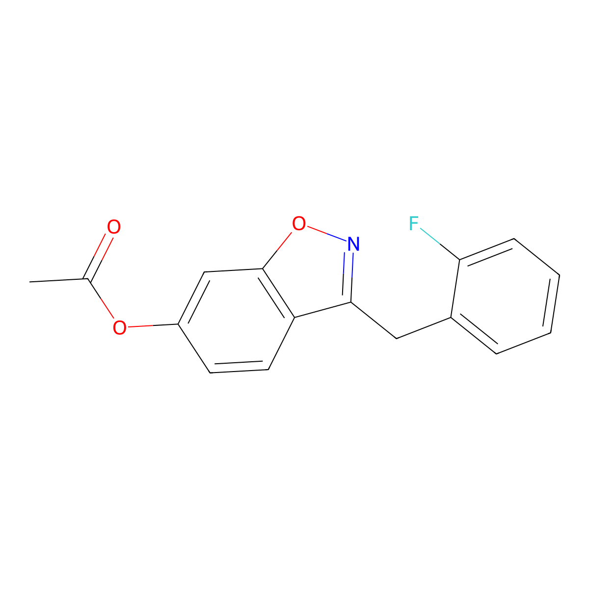 3-(2-Fluorobenzyl)-1,2-benzoxazol-6-yl acetate molecular structure, CAS 1081134-84-0