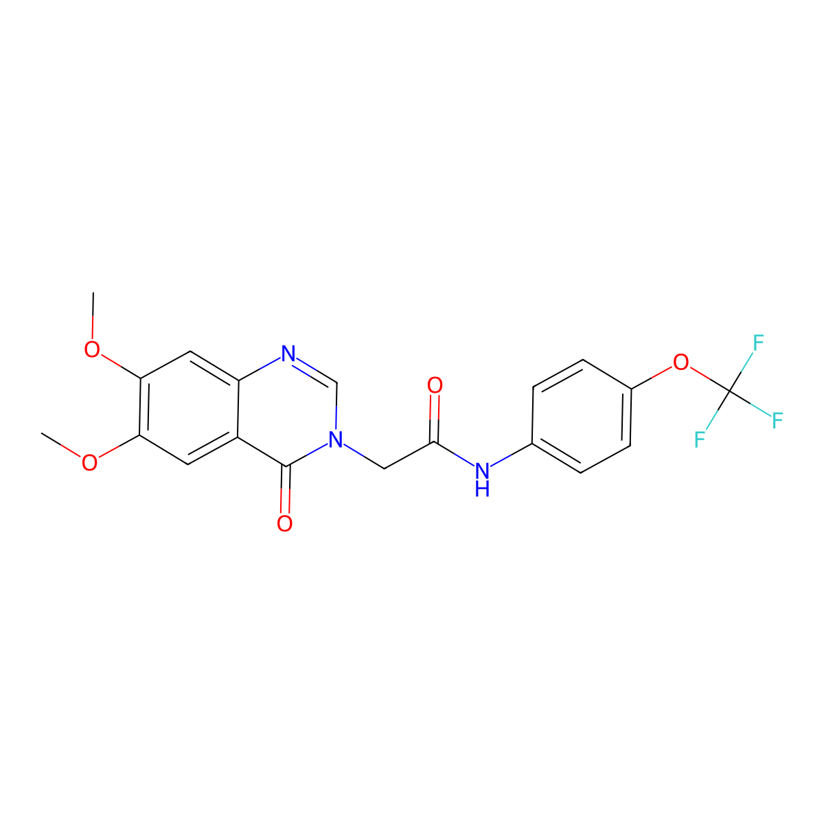 2-(6,7-dimethoxy-4-oxoquinazolin-3(4H)-yl)-N-[4-(trifluoromethoxy)phenyl]acetamide molecular structure, CAS 1081134-93-1