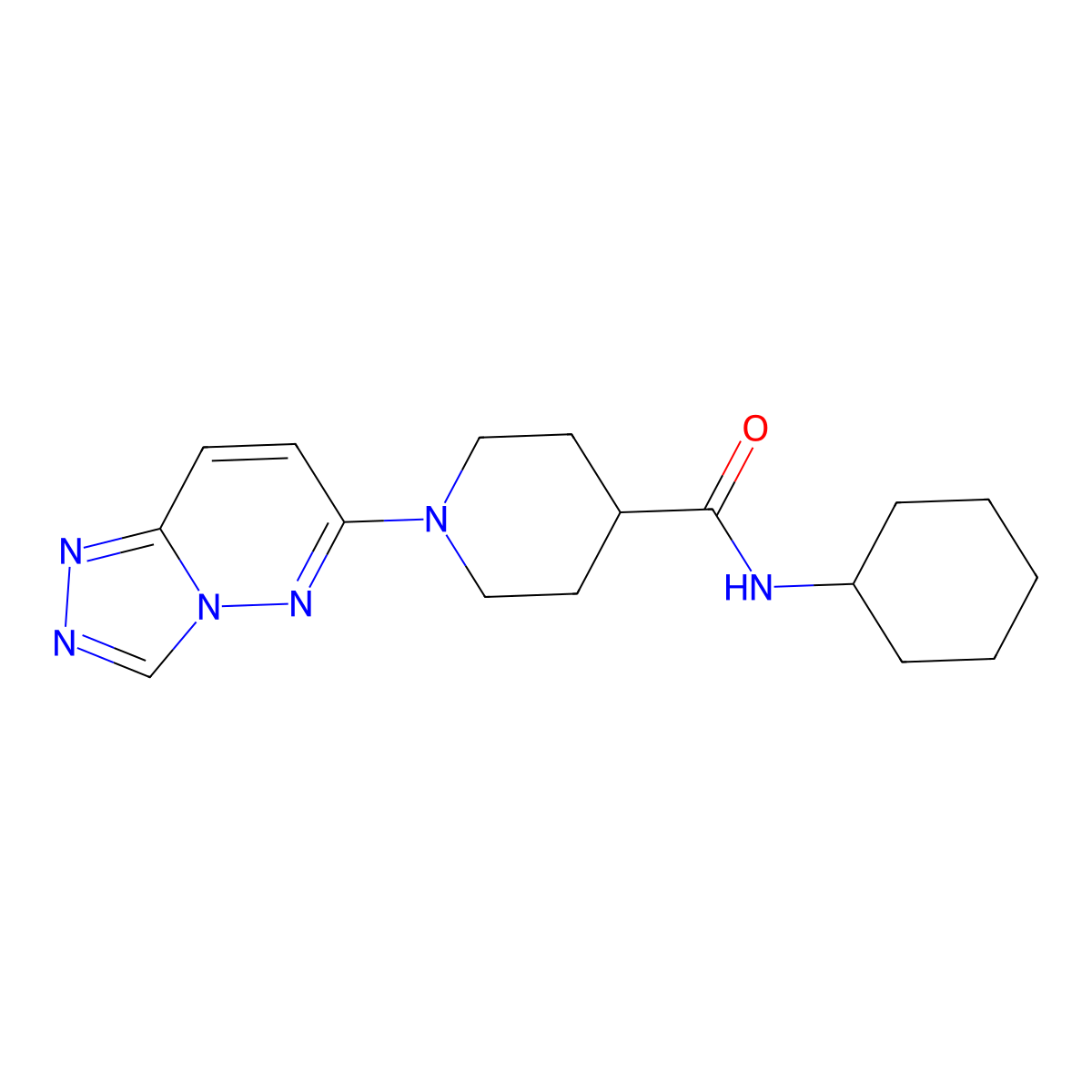 N-cyclohexyl-1-([1,2,4]triazolo[4,3-b]pyridazin-6-yl)piperidine-4-carboxamide molecular structure, CAS 1081136-84-6