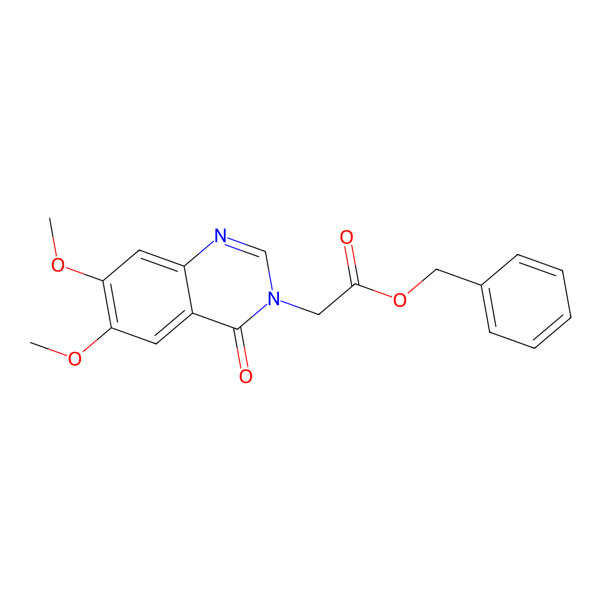 benzyl (6,7-dimethoxy-4-oxoquinazolin-3(4H)-yl)acetate molecular structure, CAS 1081137-49-6
