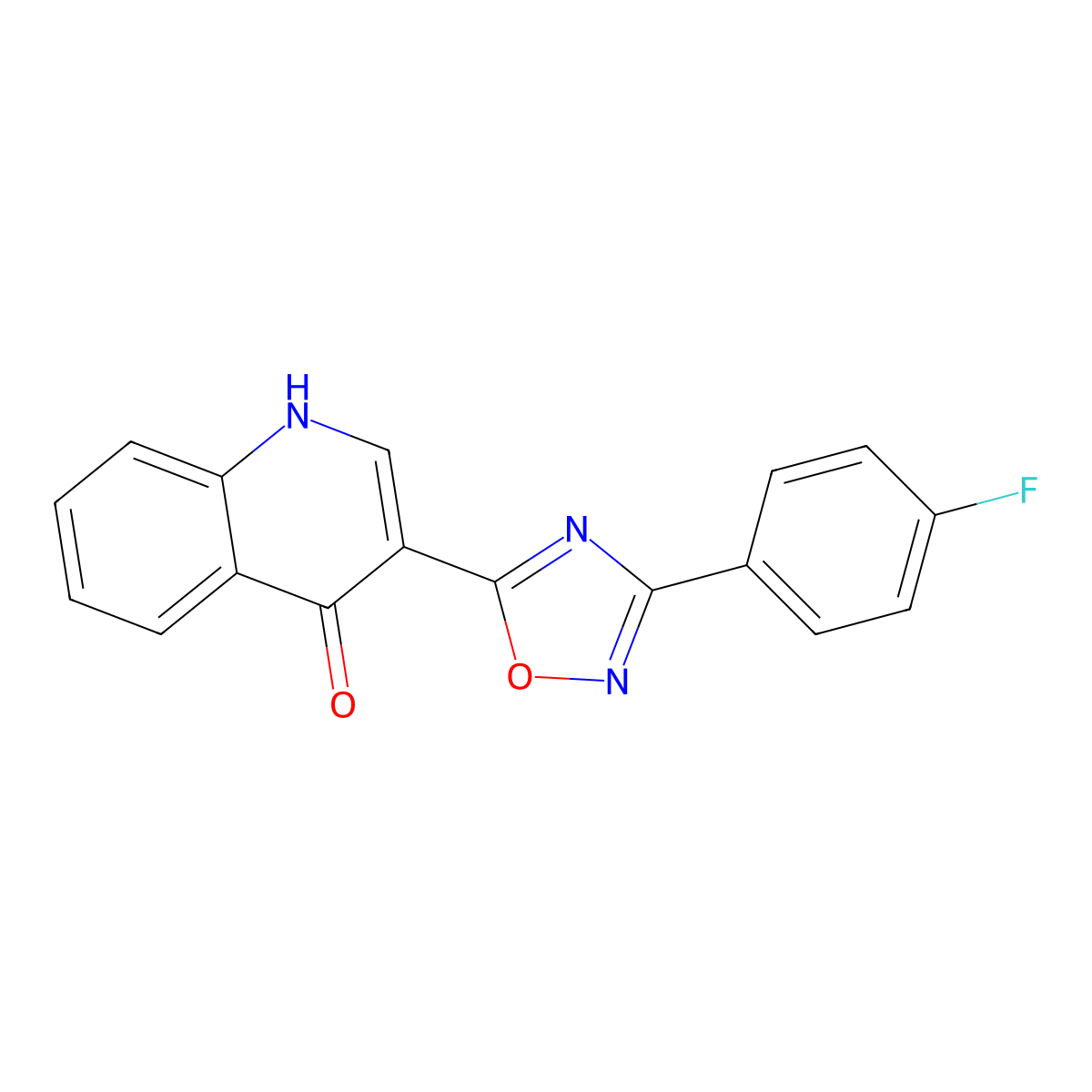 3-(3-(4-fluorophenyl)-1,2,4-oxadiazol-5-yl)quinolin-4(1H)-one molecular structure, CAS 1081138-59-1