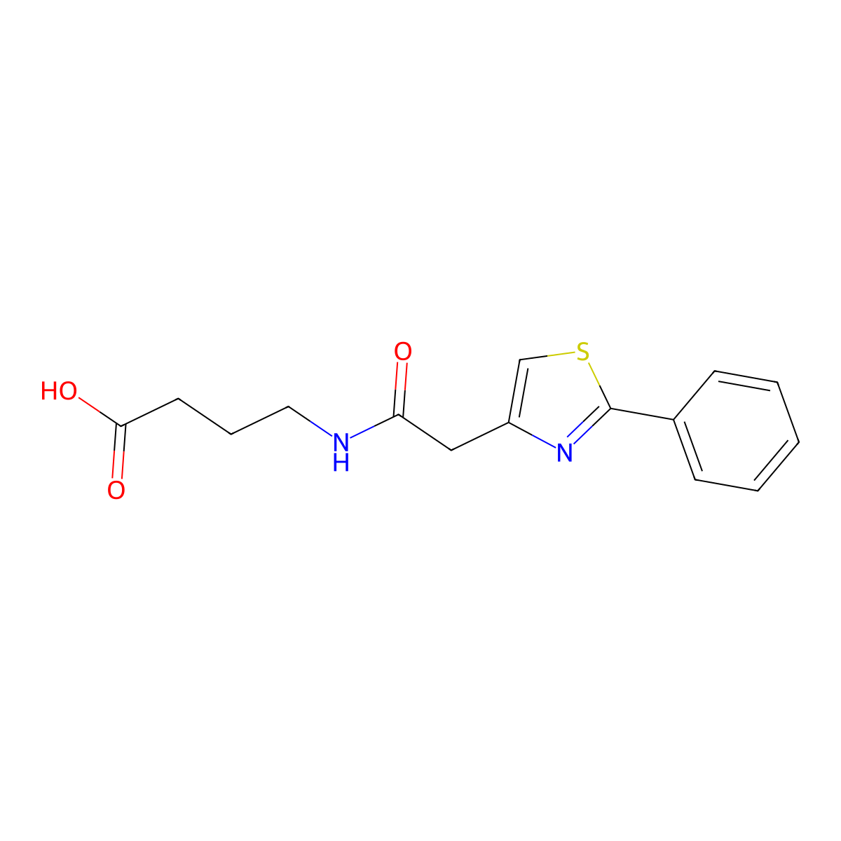 4-{[(2-Phenyl-1,3-thiazol-4-yl)acetyl]amino}butanoic acid molecular structure, CAS 1081139-54-9