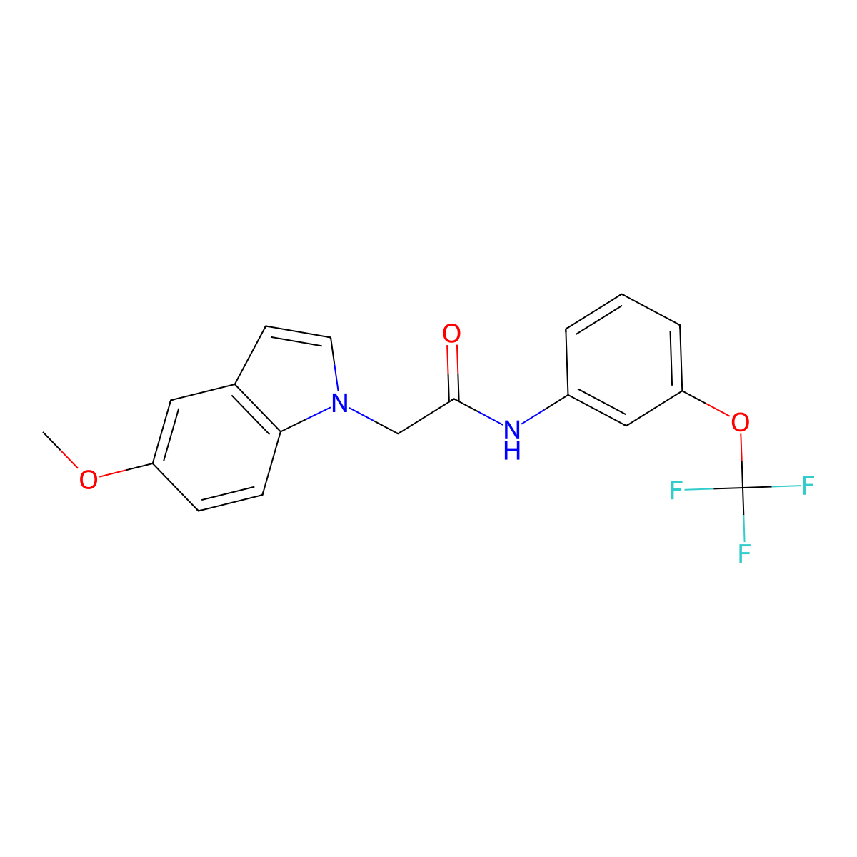 2-(5-methoxy-1H-indol-1-yl)-N-[3-(trifluoromethoxy)phenyl]acetamide molecular structure, CAS 1081139-75-4