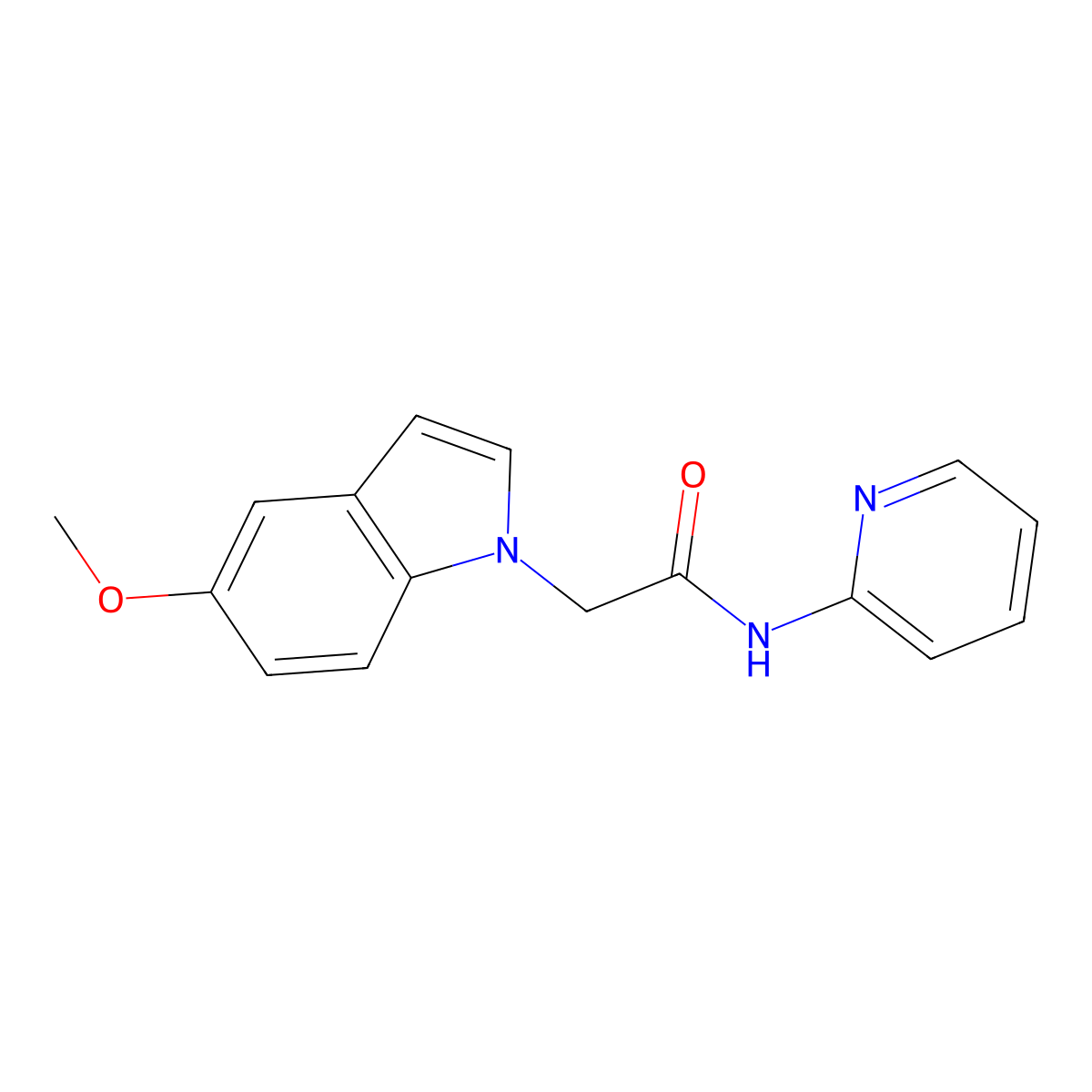 2-(5-methoxy-1H-indol-1-yl)-N-(pyridin-2-yl)acetamide molecular structure, CAS 1081139-84-5