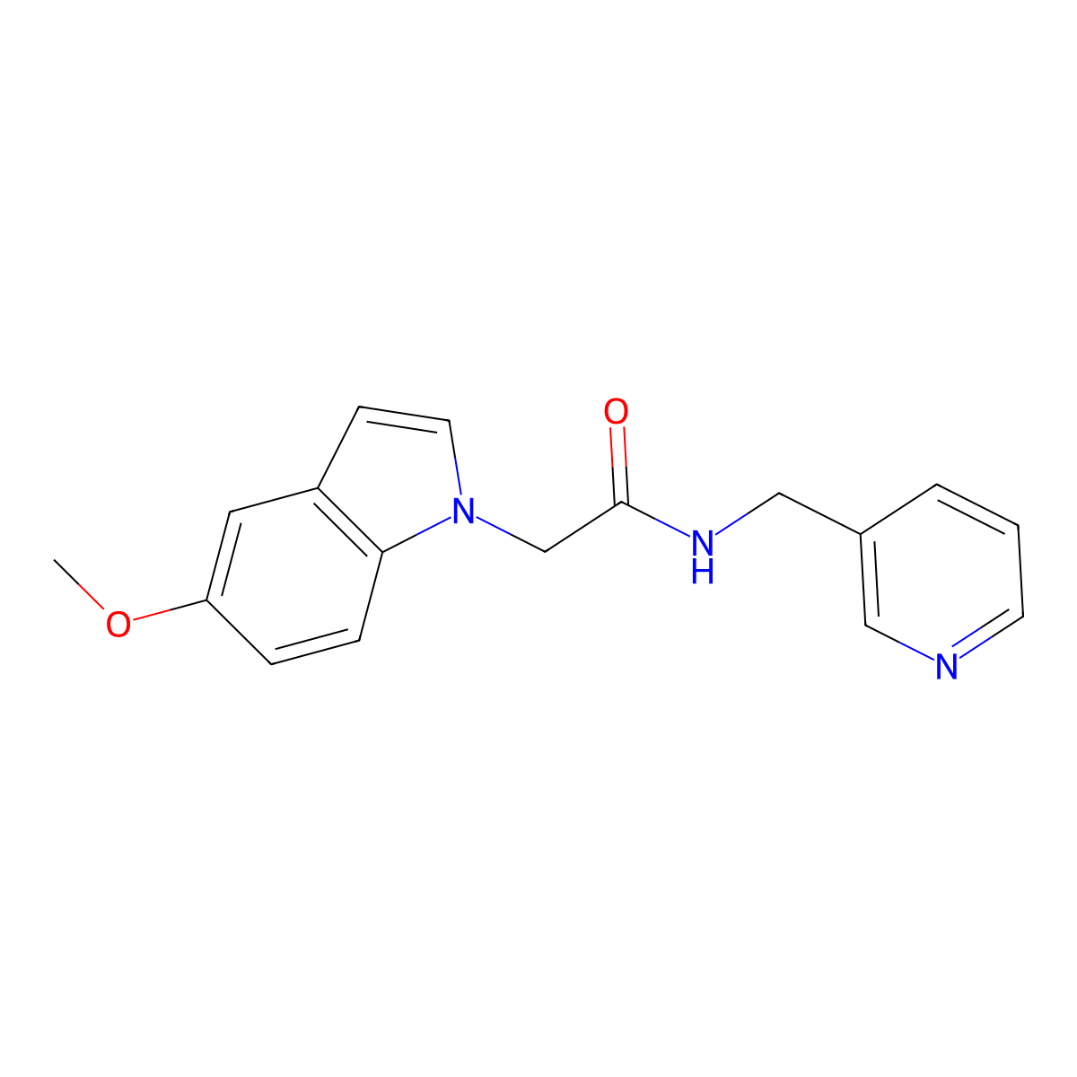 2-(5-methoxy-1H-indol-1-yl)-N-(3-pyridinylmethyl)acetamide molecular structure, CAS 1081140-34-2