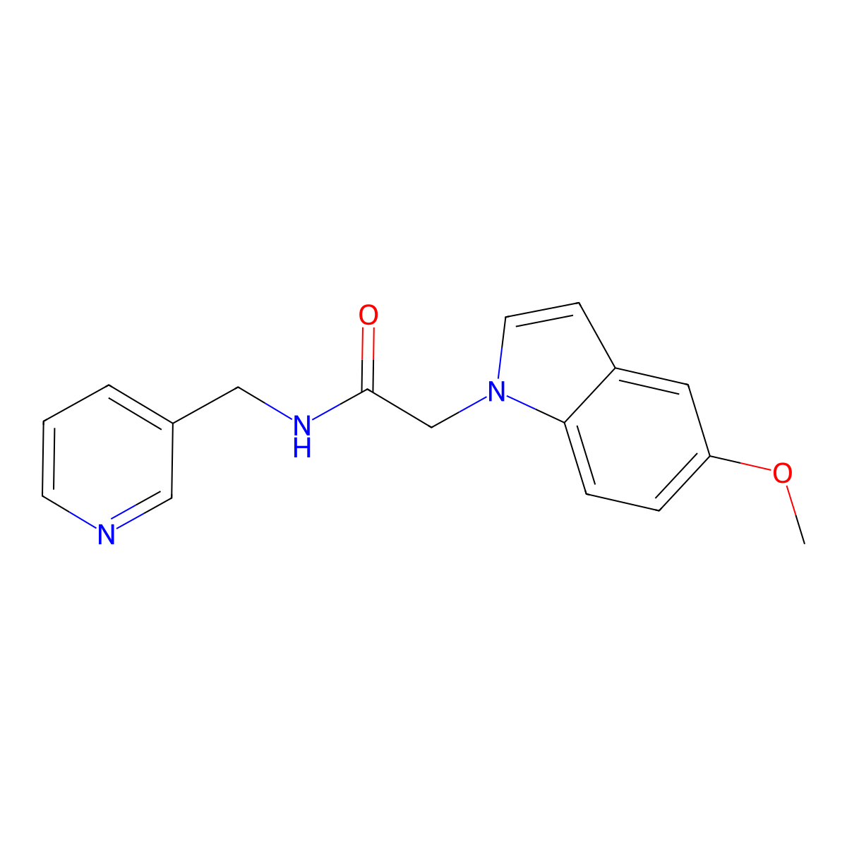 2-(5-methoxy-1H-indol-1-yl)-N-(3-pyridinylmethyl)acetamide molecular structure, CAS 1081140-34-2