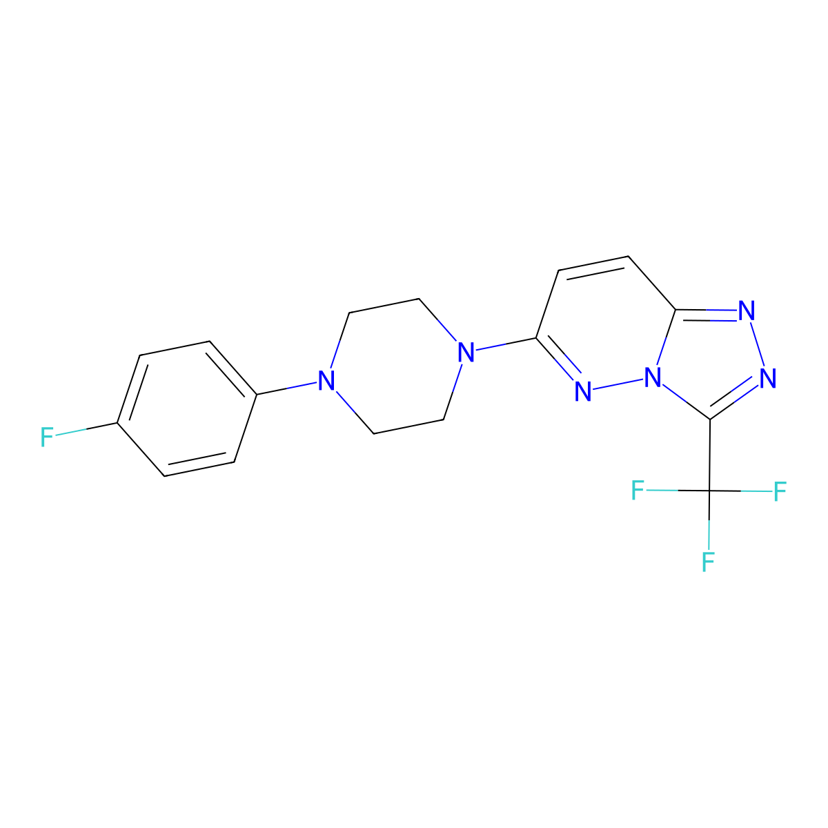 6-[4-(4-Fluorophenyl)piperazin-1-yl]-3-(trifluoromethyl)[1,2,4]triazolo[4,3-b]pyridazine molecular structure, CAS 1081140-40-0