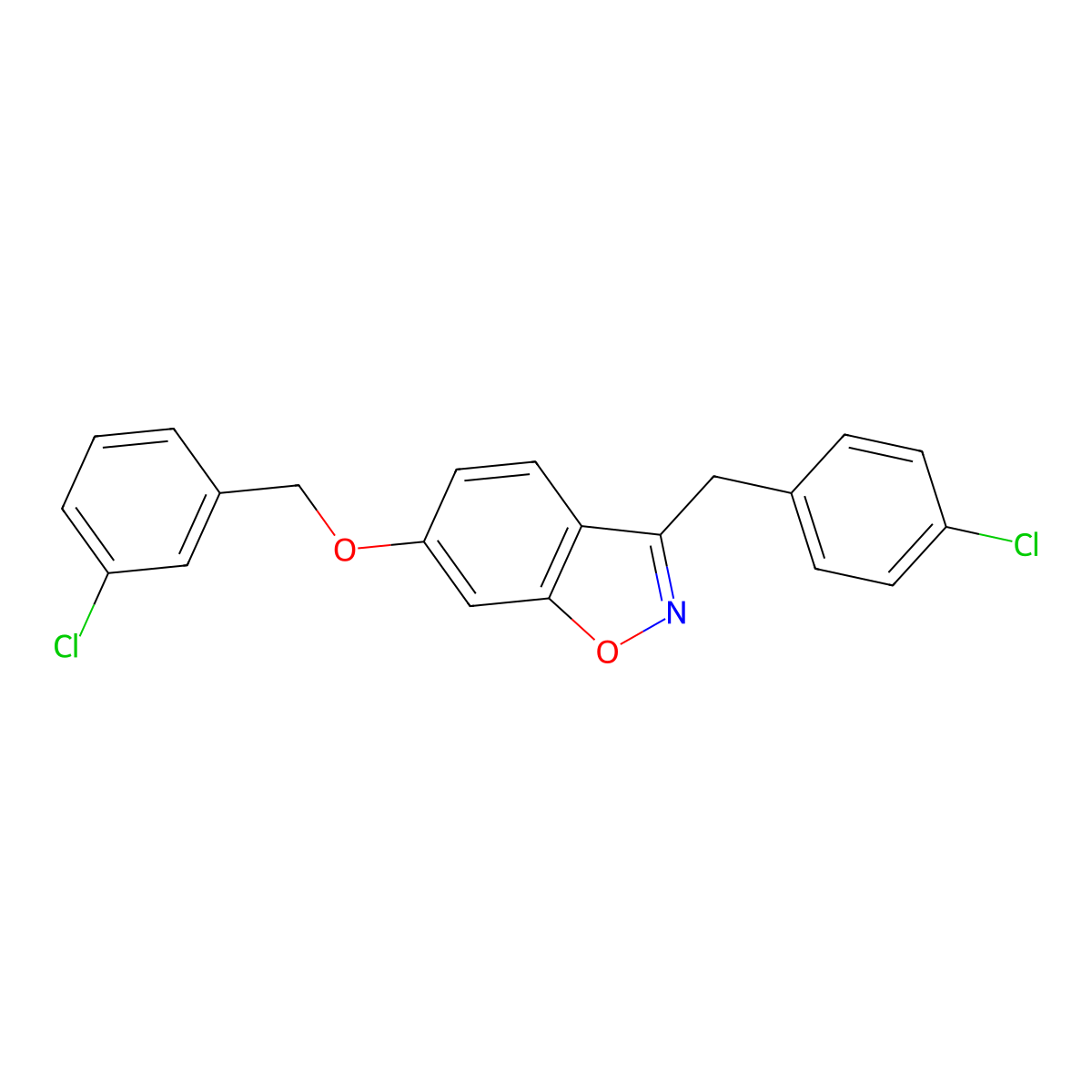 3-(4-Chlorobenzyl)-6-[(3-chlorobenzyl)oxy]-1,2-benzoxazole molecular structure, CAS 1081141-23-2