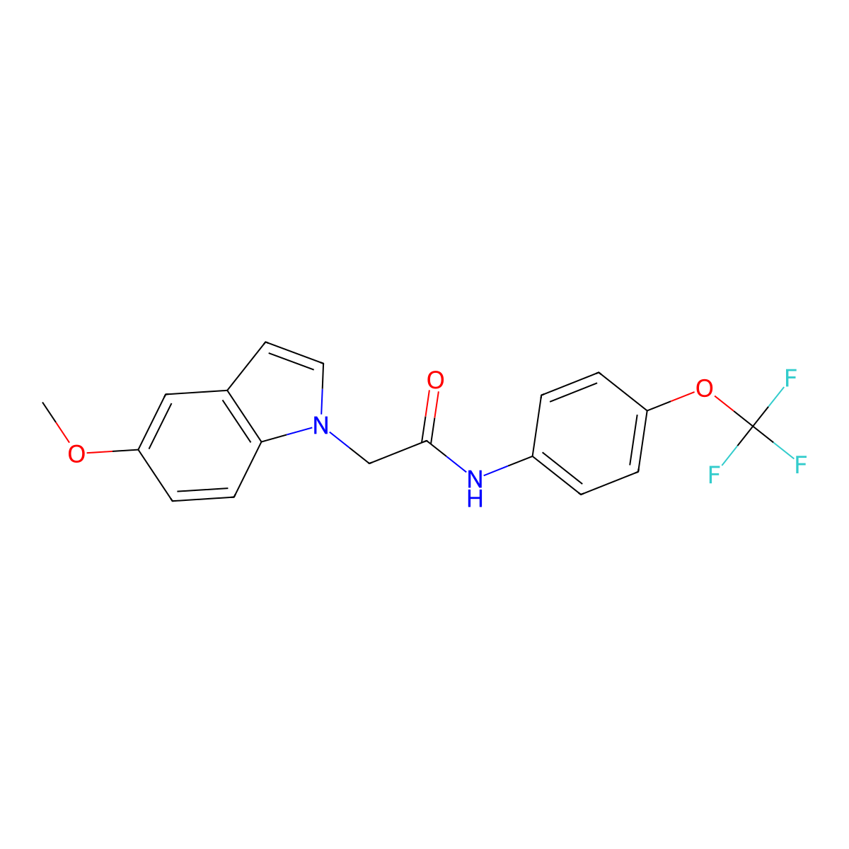 2-(5-methoxy-1H-indol-1-yl)-N-[4-(trifluoromethoxy)phenyl]acetamide molecular structure, CAS 1081141-36-7