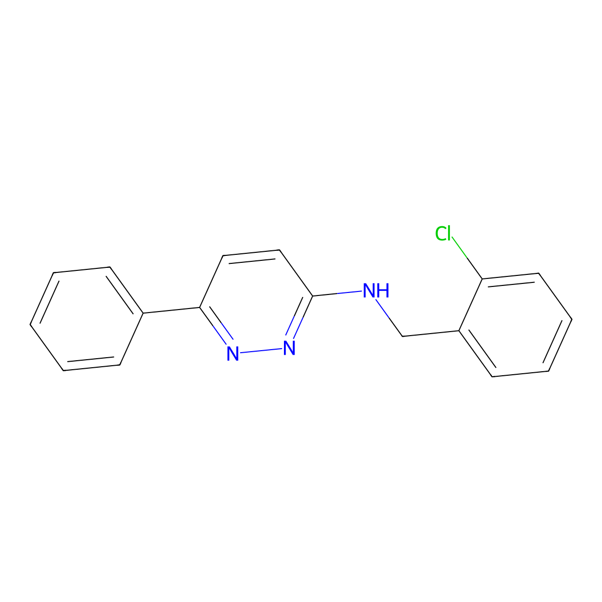 N-(2-chlorobenzyl)-6-phenylpyridazin-3-amine molecular structure, CAS 1081141-51-6
