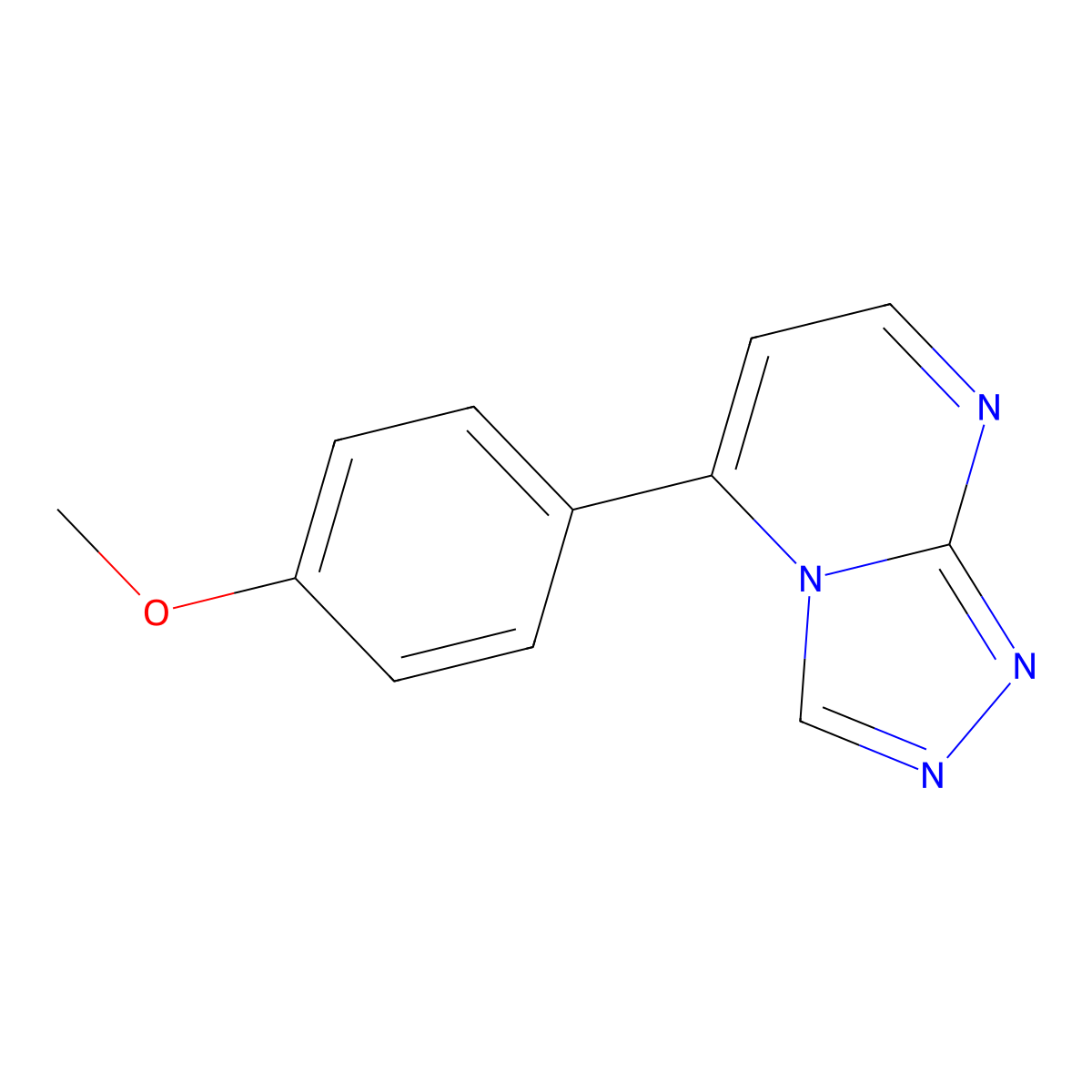 5-(4-Methoxyphenyl)[1,2,4]triazolo[4,3-a]pyrimidine molecular structure, CAS 1081141-56-1