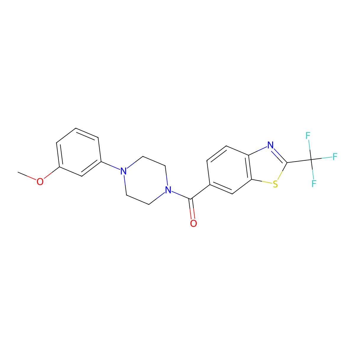 [4-(3-Methoxyphenyl)piperazino][2-(trifluoromethyl)-1,3-benzothiazol-6-yl]methanone molecular structure, CAS 1081142-15-5